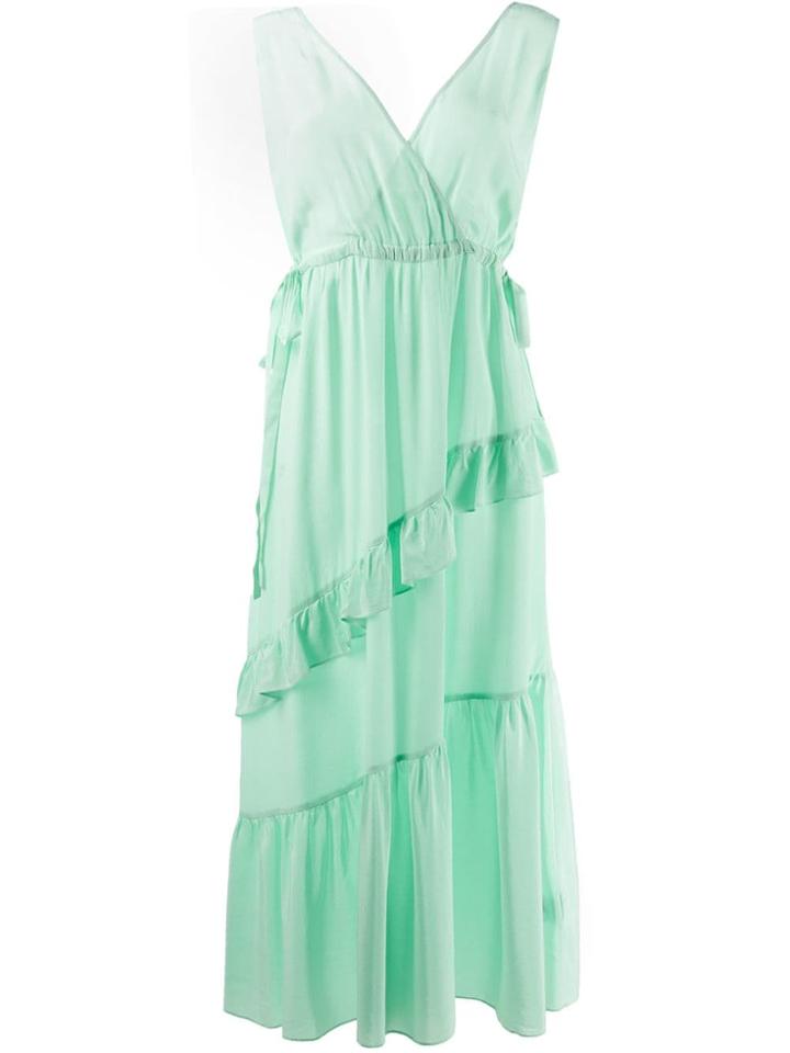 Tela Asymmetric Ruffled Dress - Blue