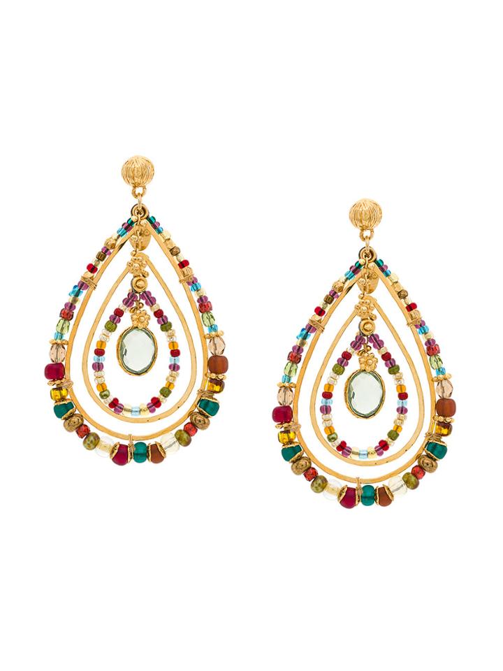 Gas Bijoux Boho Drop Earrings - Metallic
