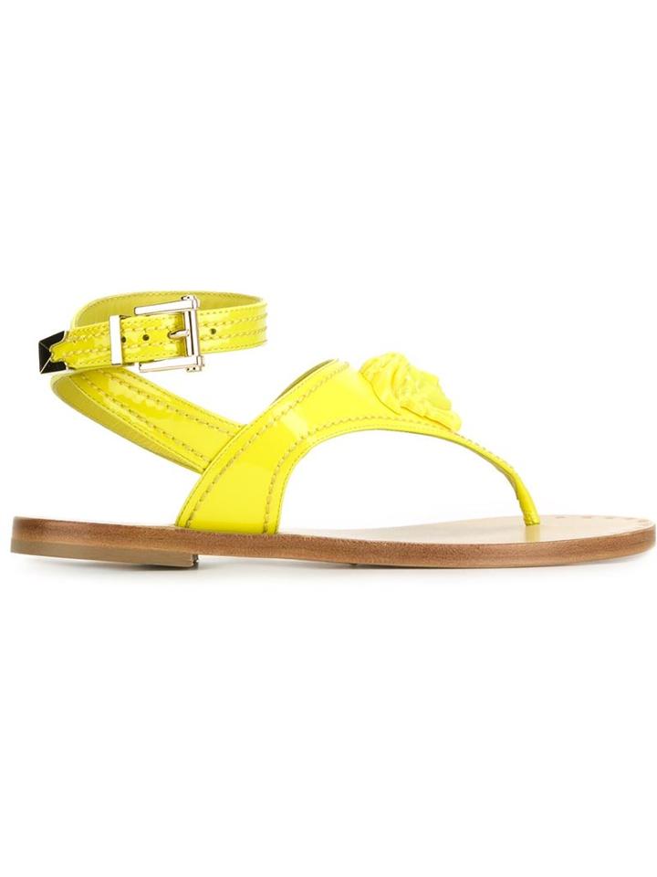 Versace Medusa Thong Strap Sandals