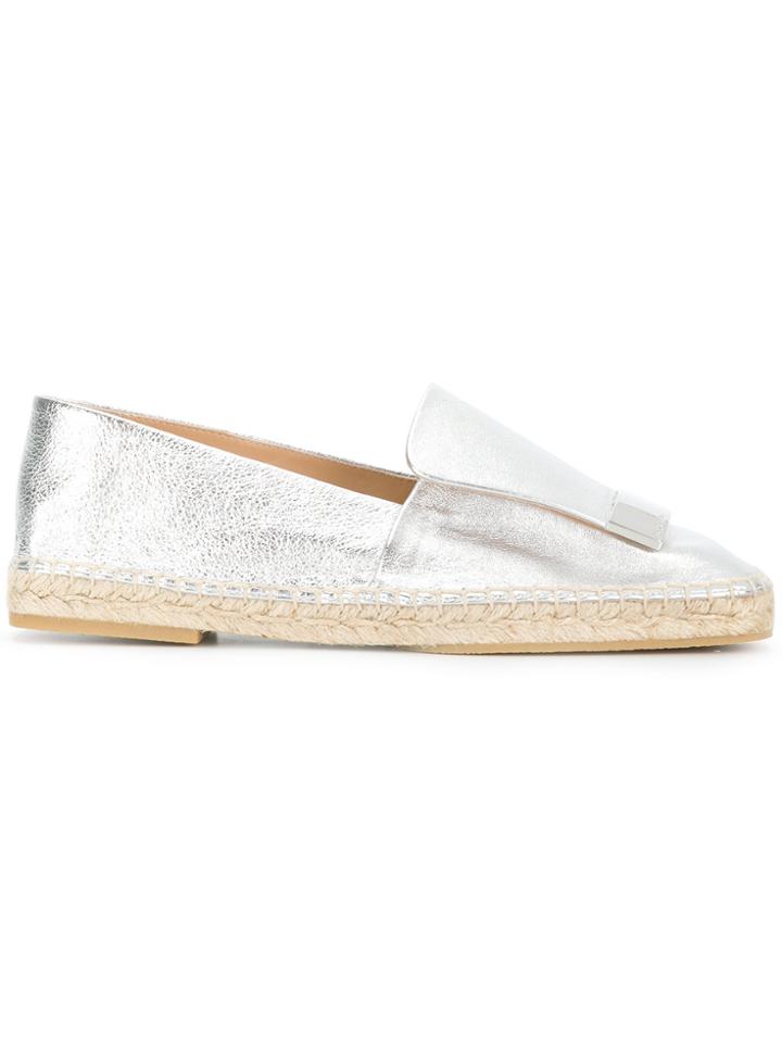 Sergio Rossi Square Toe Espadrilles - Metallic