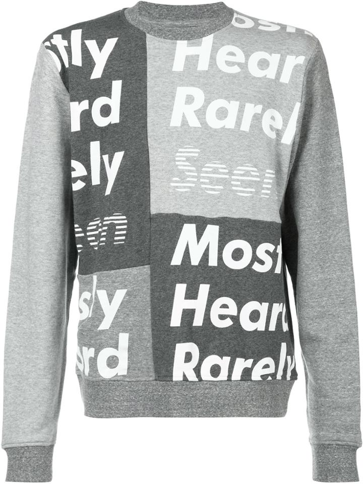Mostly Heard Rarely Seen Logo Print Sweatshirt - Grey