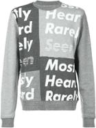 Mostly Heard Rarely Seen Logo Print Sweatshirt - Grey