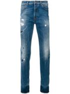 Marcelo Burlon County Of Milan Mas Slim-fit Vintage-wash Jeans - Blue