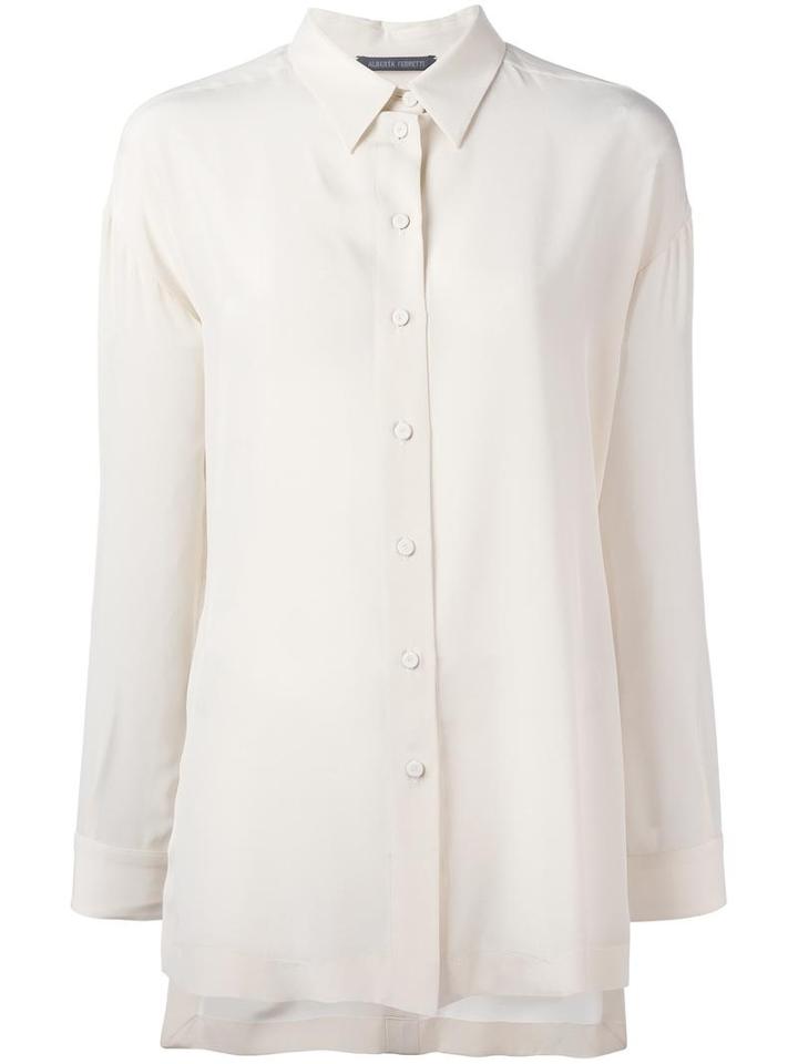 Alberta Ferretti Classic Shirt, Women's, Size: 40, Nude/neutrals, Silk