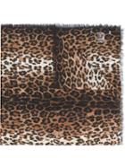 Givenchy Leopard Print Scarf, Women's, Brown, Silk/cashmere