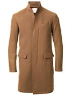 Factotum Single Breasted Coat, Men's, Size: 46, Brown, Cashmere/wool
