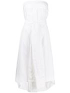 Ann Demeulemeester Tie-sleeves Off-shoulder Dress - White
