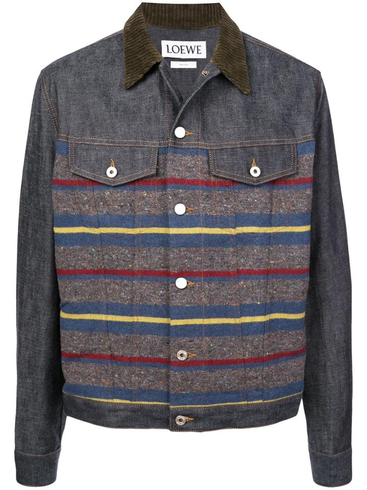 Loewe Striped Denim Jacket - Blue