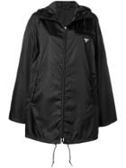Prada Zipped Up Raincoat - Black