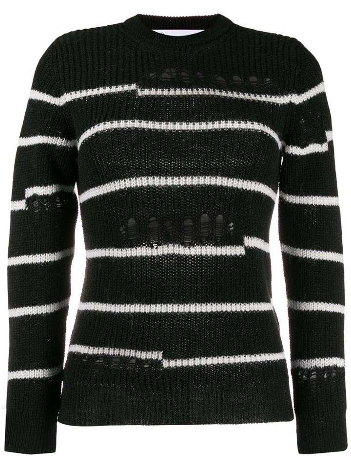 Iro Distressed Knit Jumper - Black