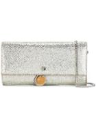Jimmy Choo Mandie Wallet Crossbody Bag, Women's, Grey, Polyester