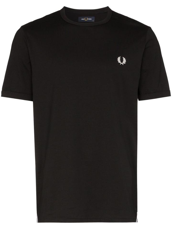 Fred Perry Logo Front T-shirt - Black