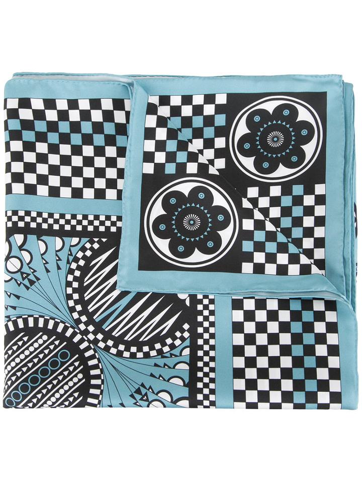 Holly Fulton Multi Print Scarf, Women's, Blue, Silk