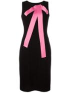 Paule Ka Contrast Stripe Dress, Women's, Size: 40, Black, Polyester/triacetate