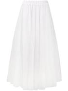 P.a.r.o.s.h. Long Mesh Pleated Skirt - White