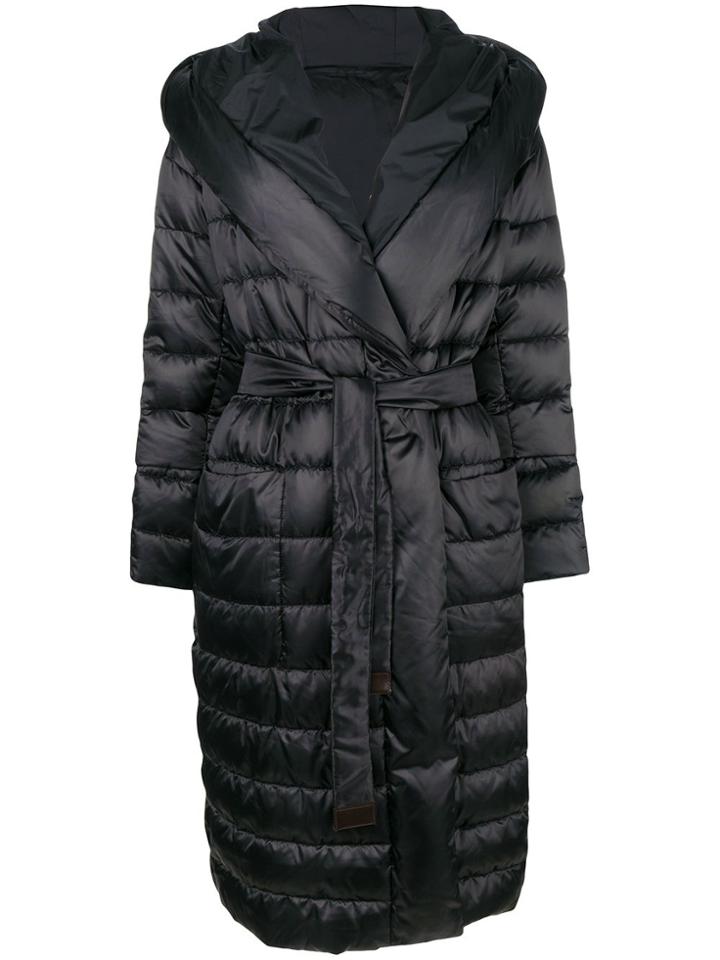 Max Mara Quilted Coat - Black