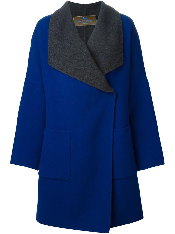 Etro Contrasting Collar Oversized Coat