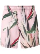 Osklen Leaf Print Shorts - Pink