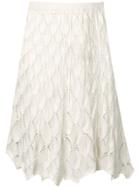 L'autre Chose Crochet Mini Skirt - White