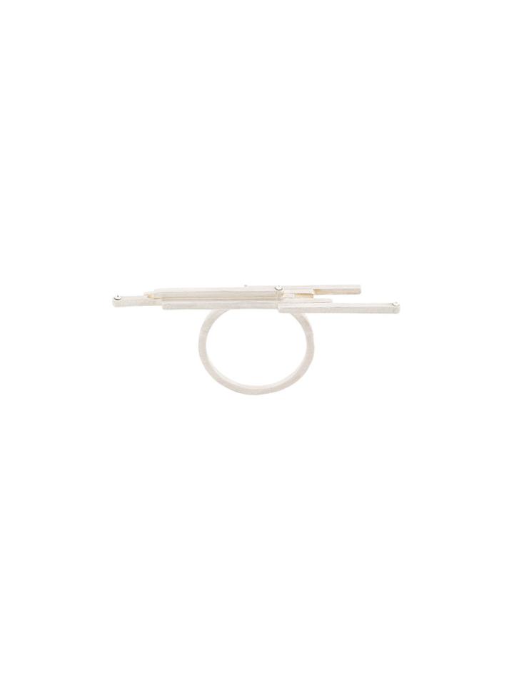 Charlotte Valkeniers Long Digit Ring - Metallic