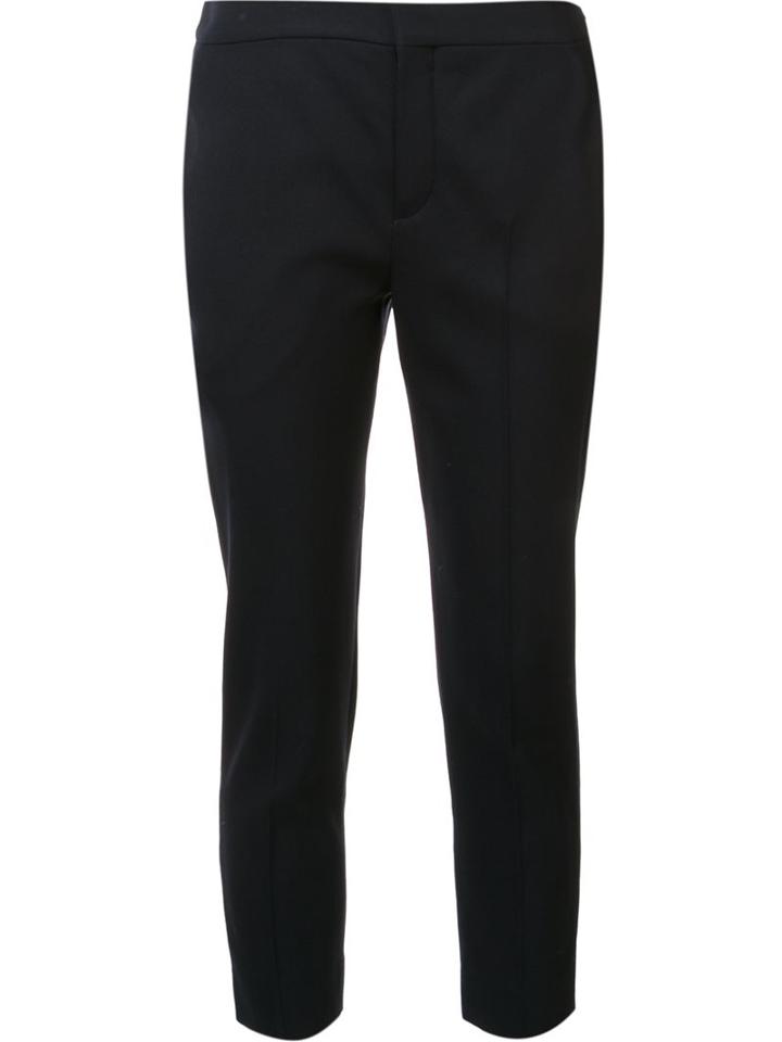 Chloé Classic Cropped Trousers, Women's, Size: 38, Black, Silk/spandex/elastane/acetate/wool