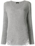 Ermanno Ermanno Lace-detail Jumper - Grey