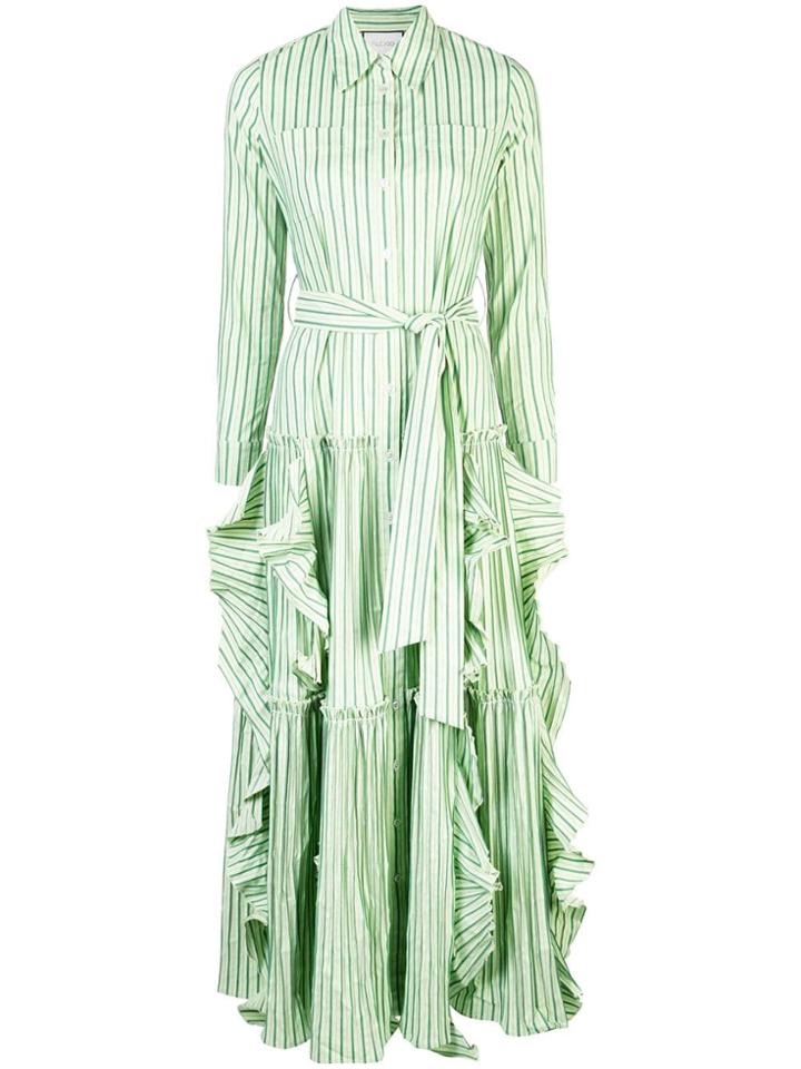 Alexis Long Striped Dress - Green