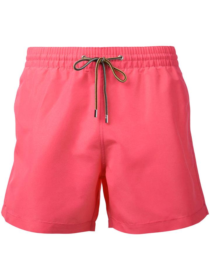 Paul Smith - Drawstring Swim Shorts - Men - Polyester/recycled Polyester - Xl, Pink/purple, Polyester/recycled Polyester