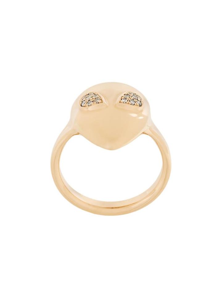 Alina Abegg Micro Alien Ring, Women's, Size: 55, Metallic
