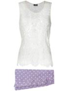 Versace Pre-owned Lace Top & Dots Skirt - Multicolour