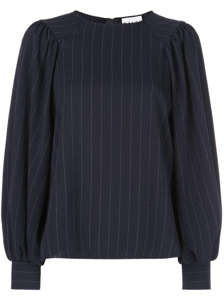 Ganni Pinstripe Shirt - Black