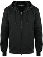 Roarguns Camouflage Sleeve Hooded Jacket - Black