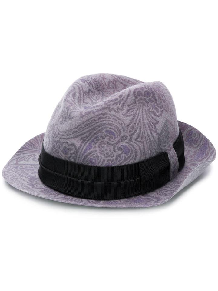 Etro Paisley Print Hat - Pink & Purple