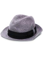 Etro Paisley Print Hat - Pink & Purple
