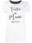 Dolce & Gabbana Fatto A Mano Print T-shirt - White
