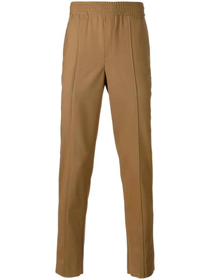 Neil Barrett Elasticated Tapered Trousers - Brown