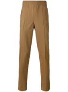 Neil Barrett Elasticated Tapered Trousers - Brown