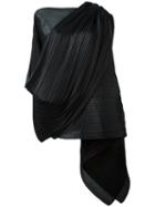 Pleats Please By Issey Miyake Asymmetric Draped Tunic