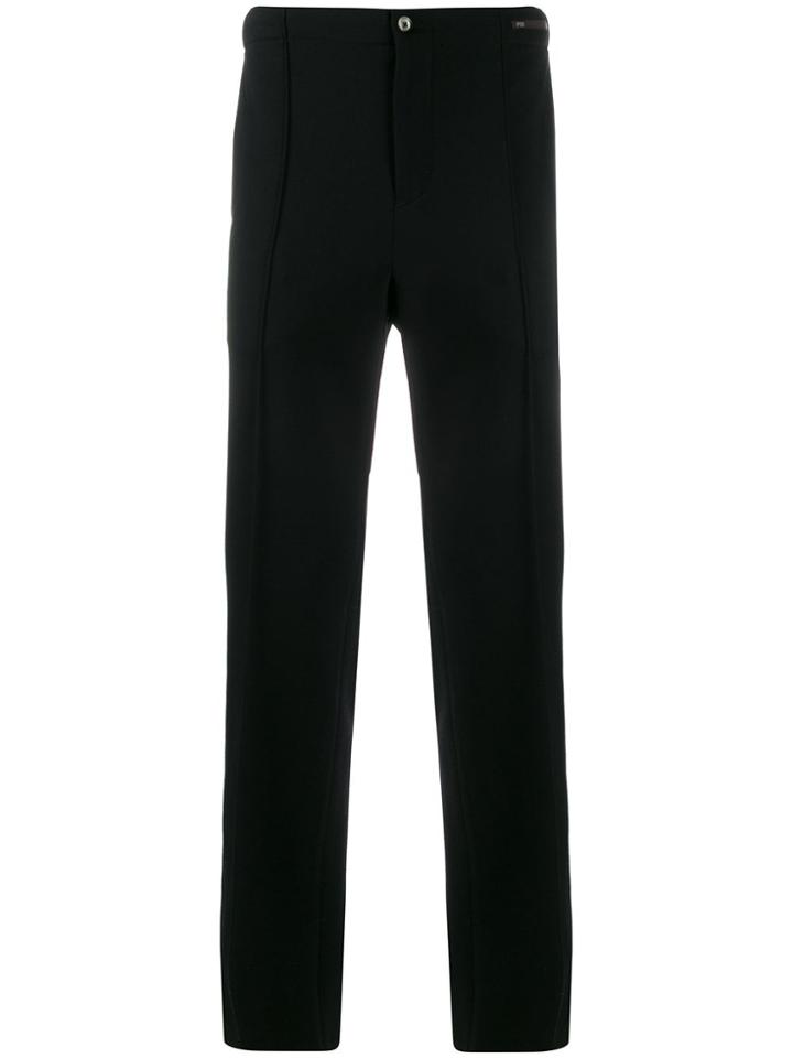 Pt01 Slim-fit Front Stitch Trousers - Black