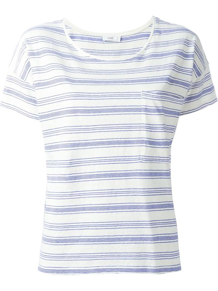 Closed Striped T-shirt, Women's, Size: Large, White, Cotton