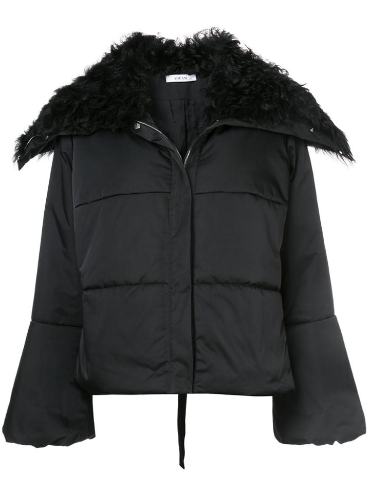Adeam Oversized Collar Padded Jacket - Black