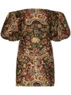 Etro Tapestry Embroidered Mini Dress - Multicolour