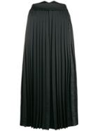 Off-white Pleated Wide Leg Trousers - Black