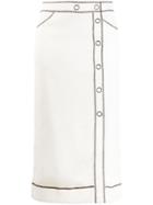 Ganni Fitted Pencil Skirt - White