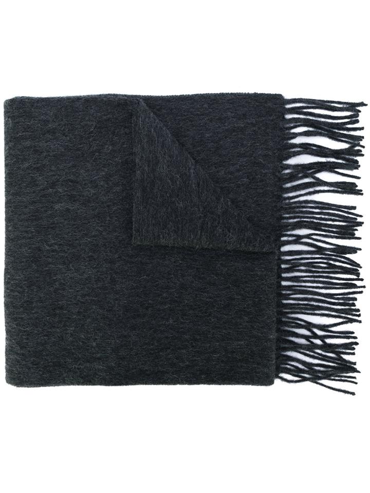 Carhartt Fringed Knitted Scarf - Grey