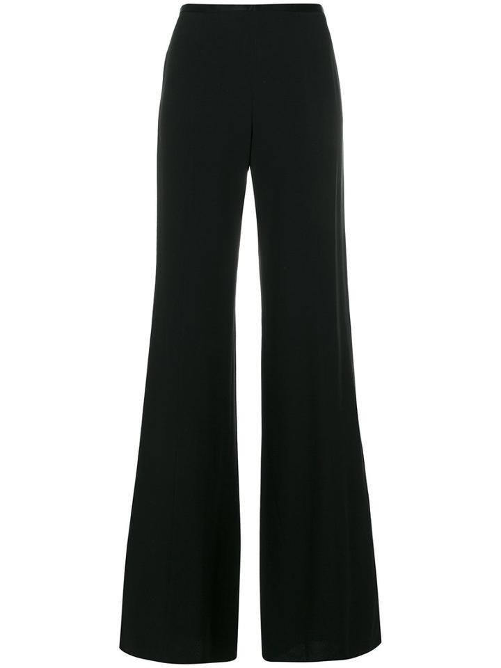Armani Collezioni - Wide Leg Trousers - Women - Acetate/viscose - 42, Black, Acetate/viscose