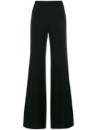 Armani Collezioni - Wide Leg Trousers - Women - Acetate/viscose - 42, Black, Acetate/viscose