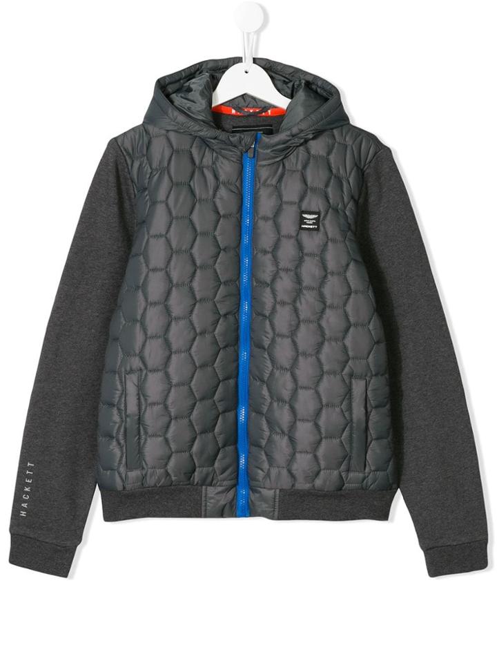 Hackett Kids Teen Hooded Padded Sweatshirt - Grey