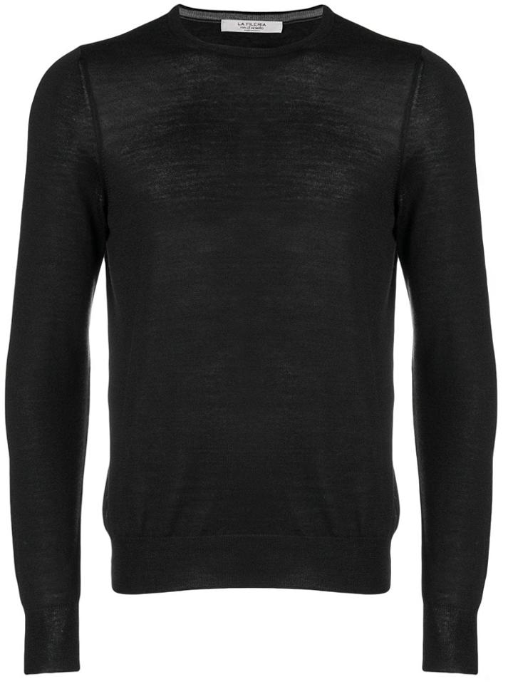 La Fileria For D'aniello Round Neck Jumper - Black