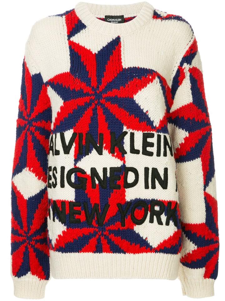Calvin Klein 205w39nyc Geometric Colour-block Sweater - Multicolour